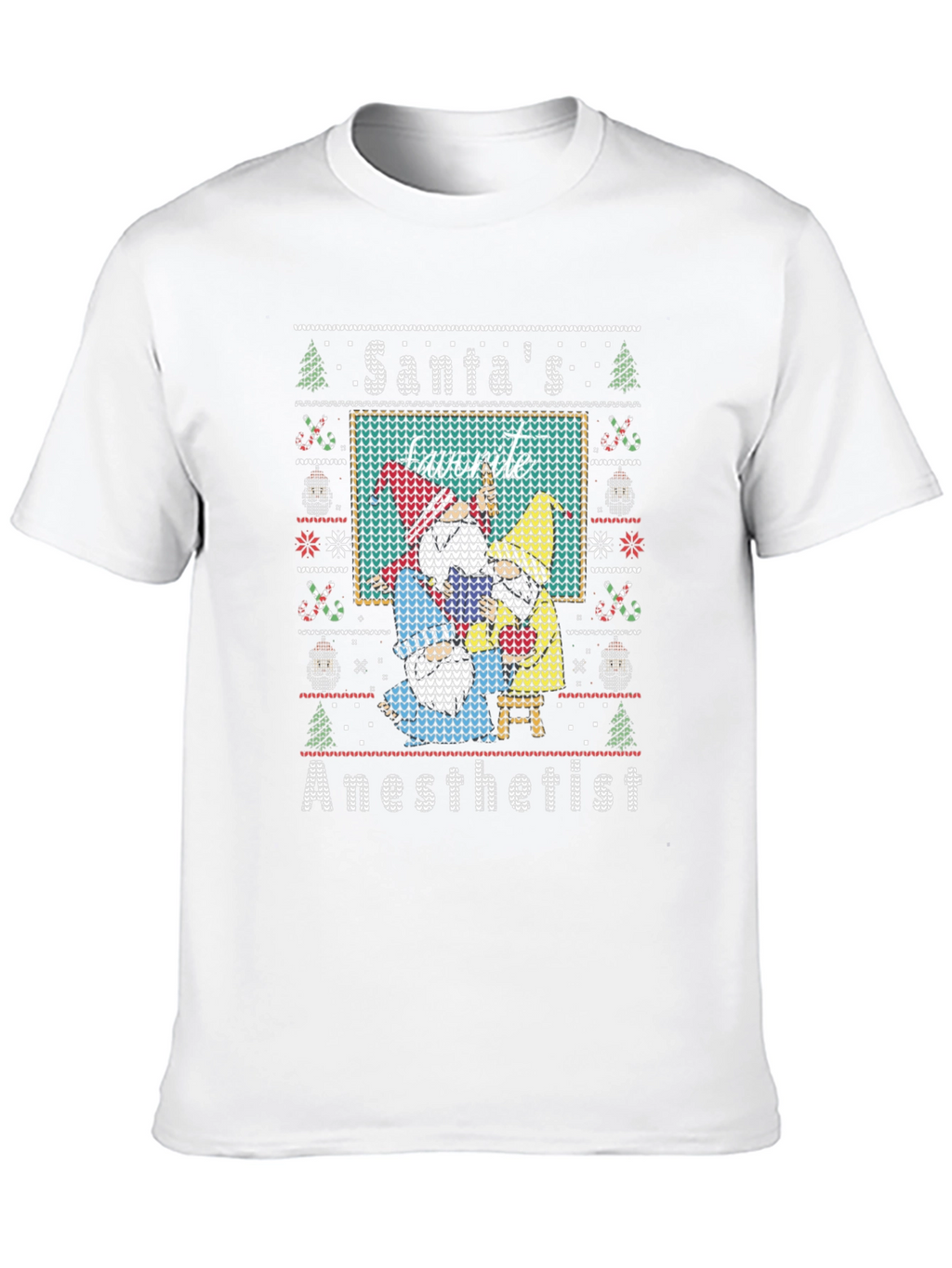 Santas Favorite Anesthetist Ugly Christmas Sweater T-Shirt