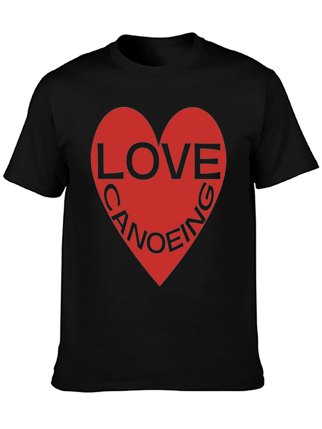 Love Canoeing Black T-Shirt