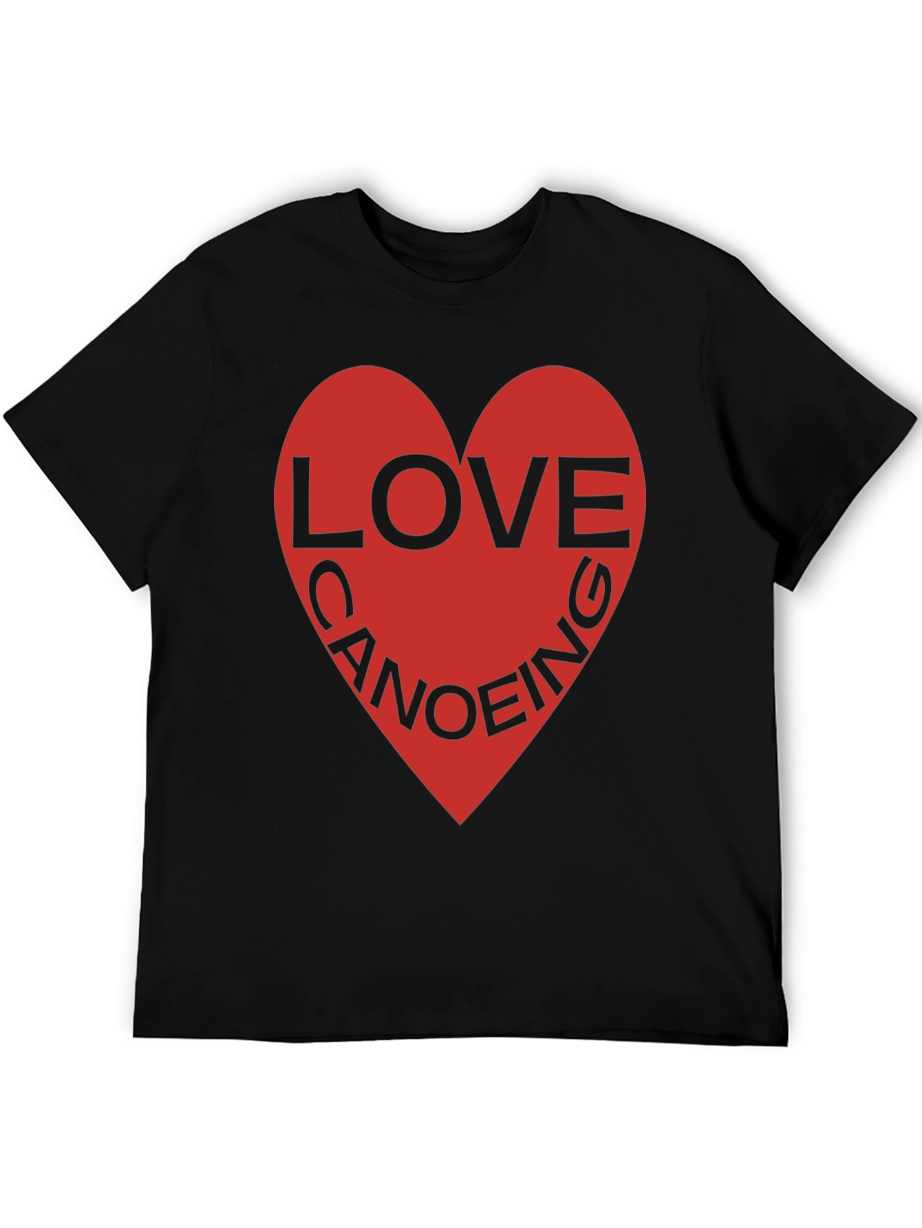 Love Canoeing Black T-Shirt