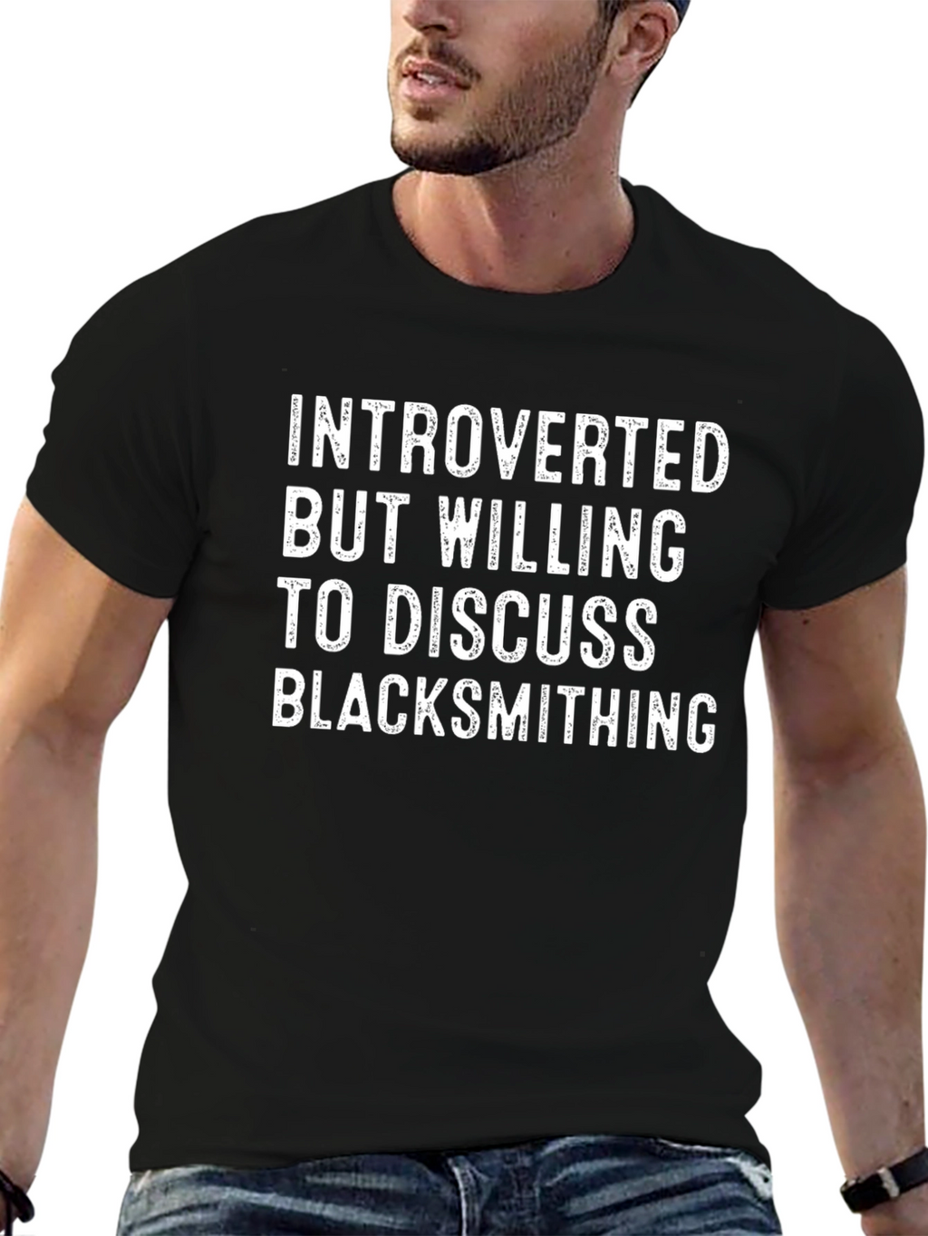 Introverted Blacksmithing Humor T-Shirt