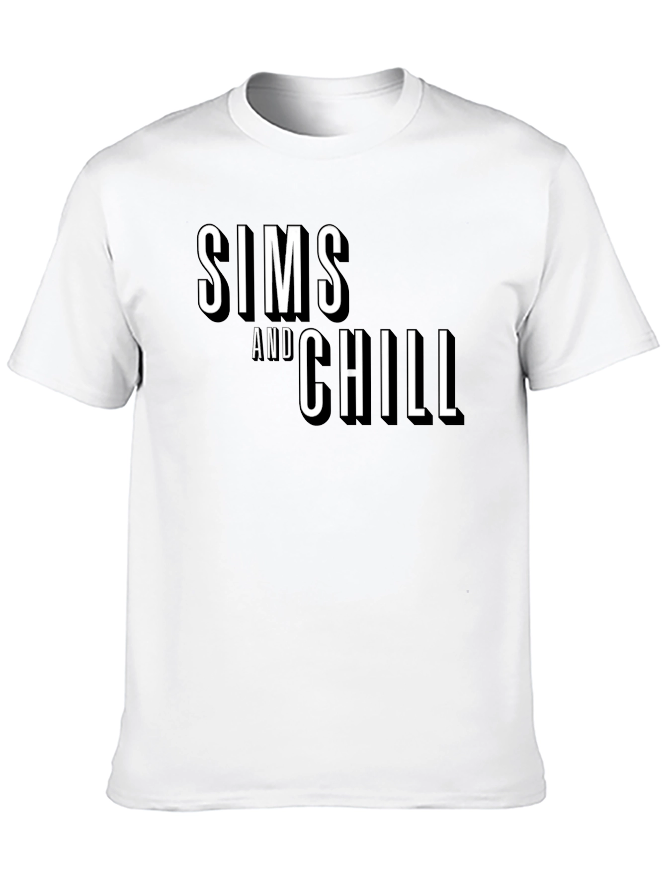Sims and Chill Graphic Tee - Black Casual T-Shirt