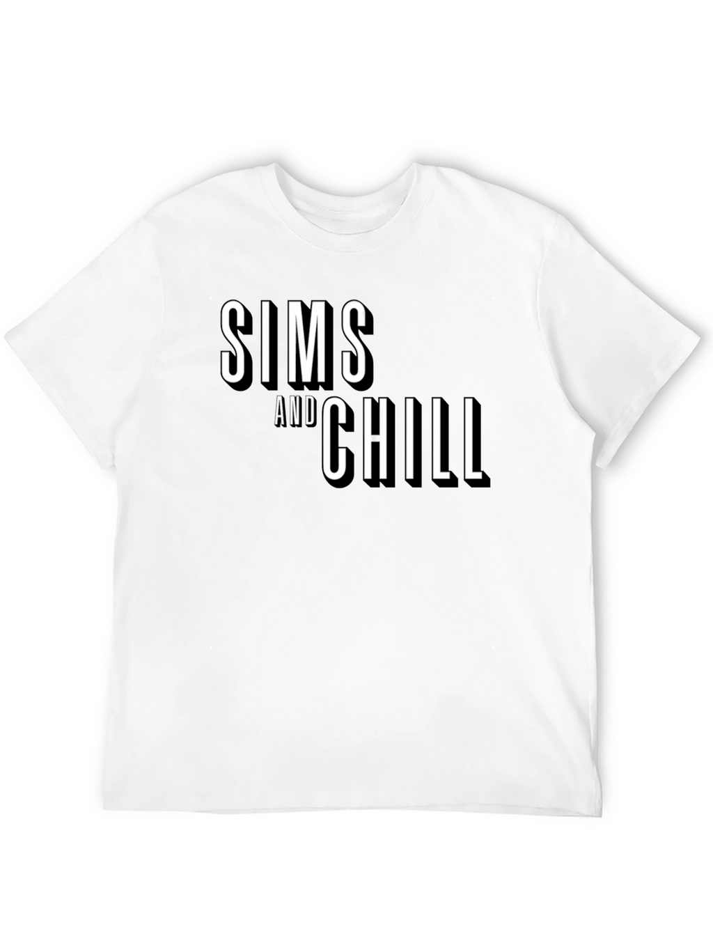Sims and Chill Graphic Tee - Black Casual T-Shirt