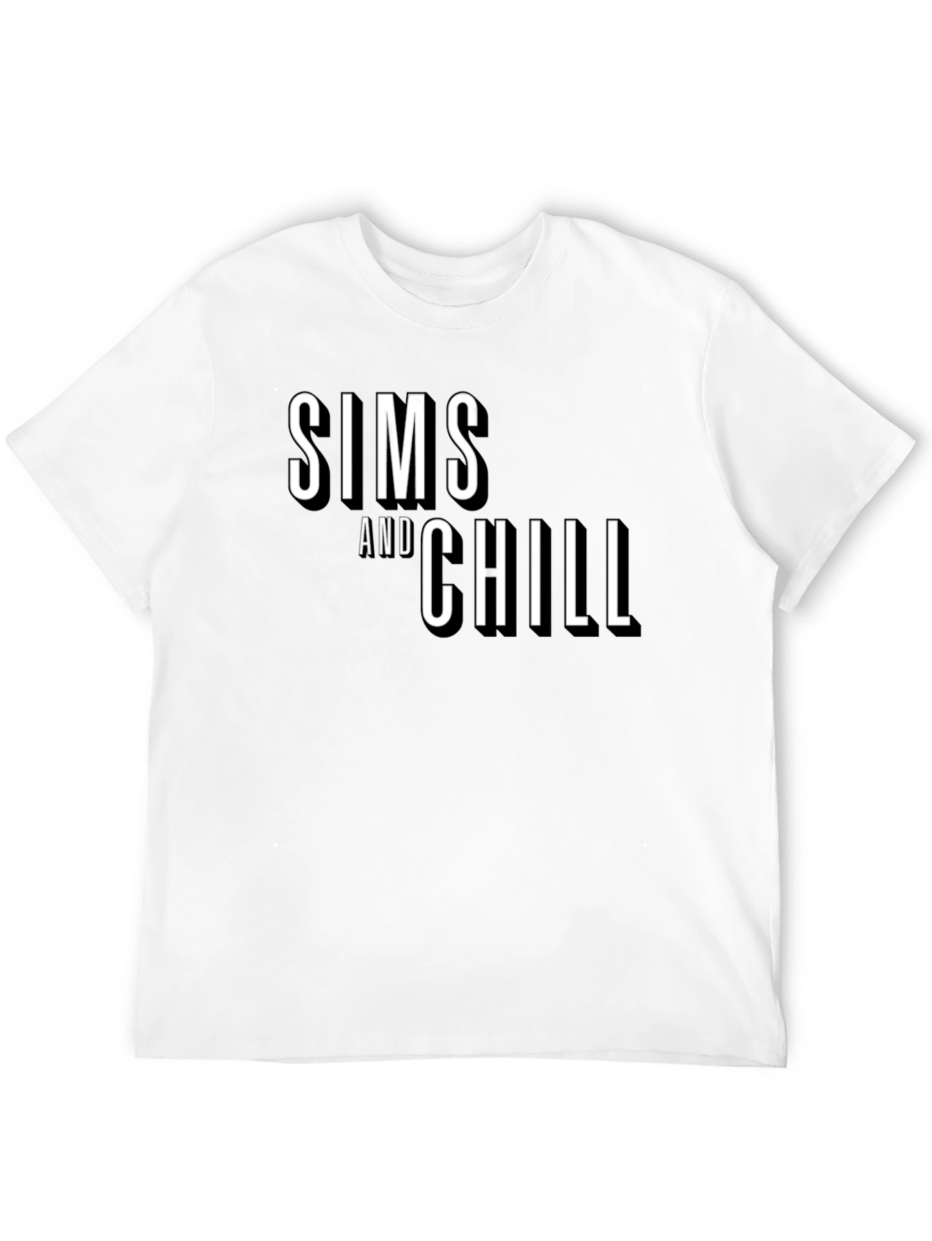 Sims and Chill Graphic Tee - Black Casual T-Shirt