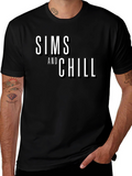 Sims and Chill Graphic Tee - Black Casual T-Shirt