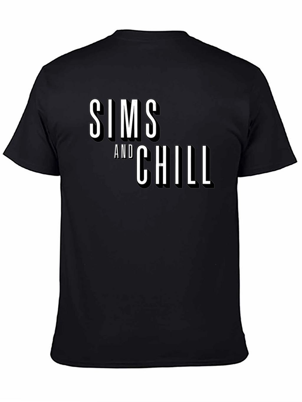 Sims and Chill Graphic Tee - Black Casual T-Shirt