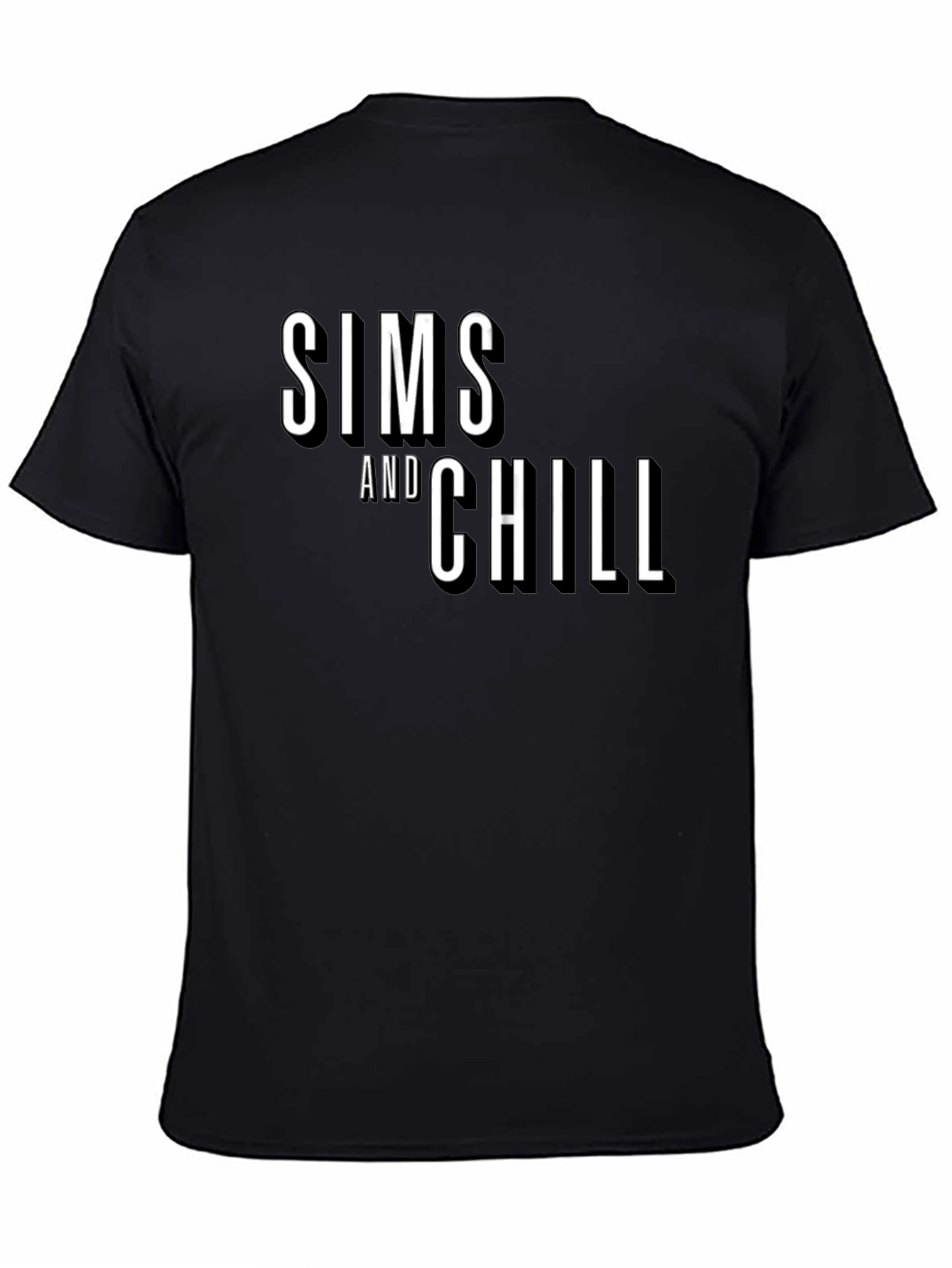 Sims and Chill Graphic Tee - Black Casual T-Shirt