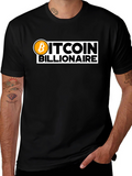 Bitcoin Billionaire Black T-Shirt Crypto Fashion Tee