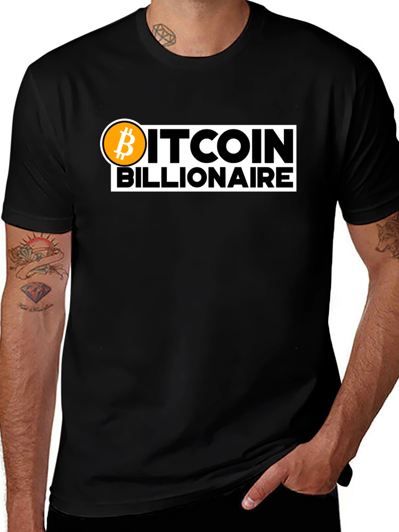 Bitcoin Billionaire Black T-Shirt Crypto Fashion Tee