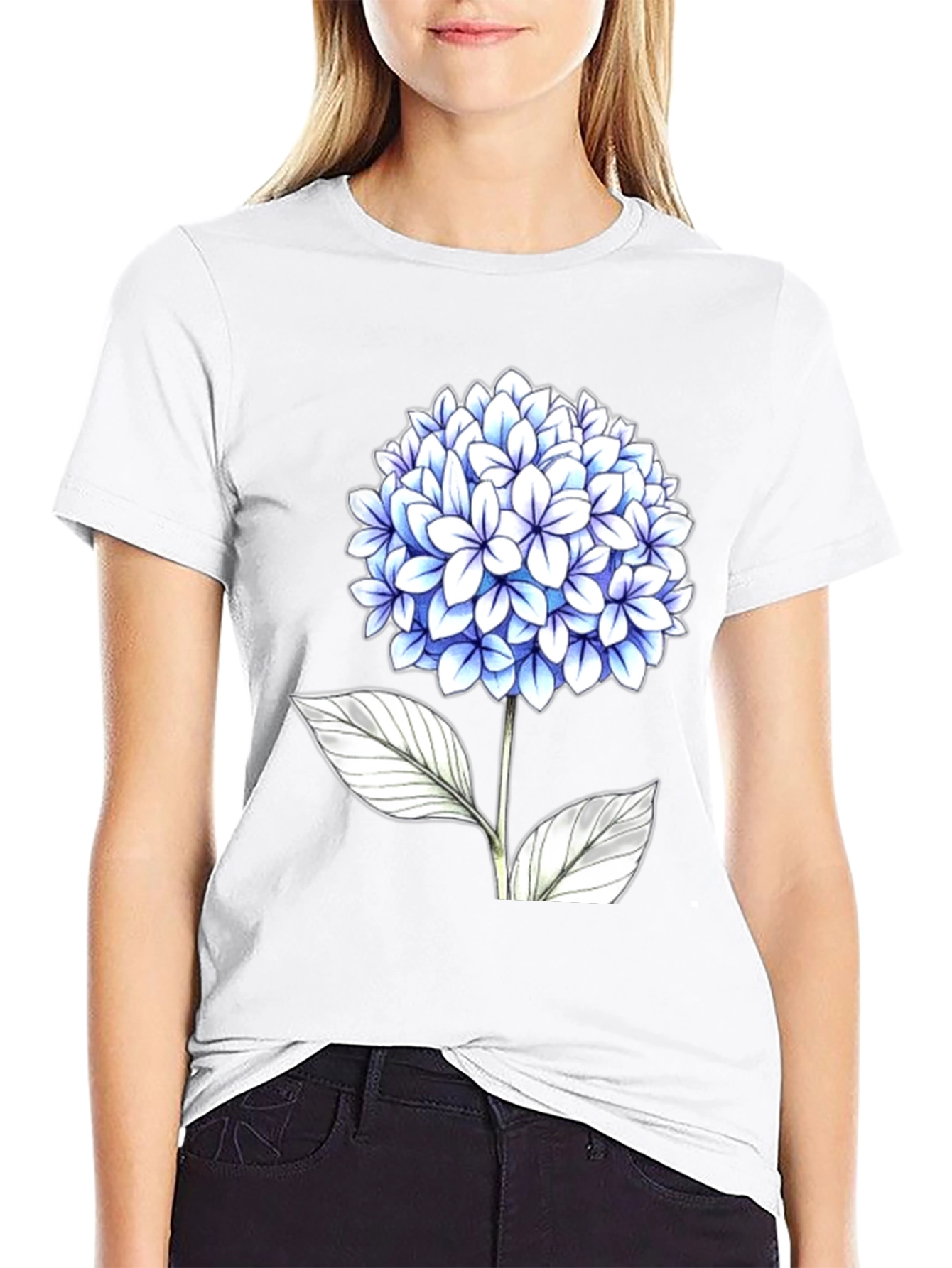 Floral Graphic T-Shirt - Elegant Blossom Design