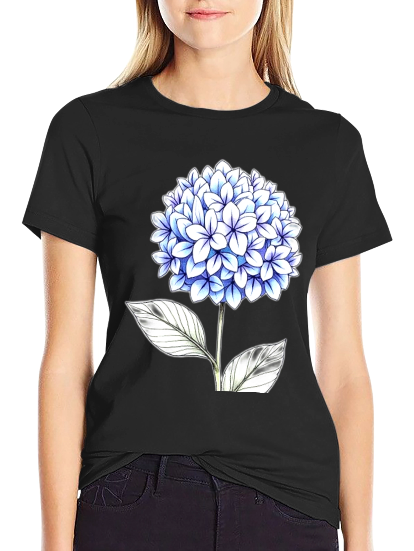 Floral Graphic T-Shirt - Elegant Blossom Design