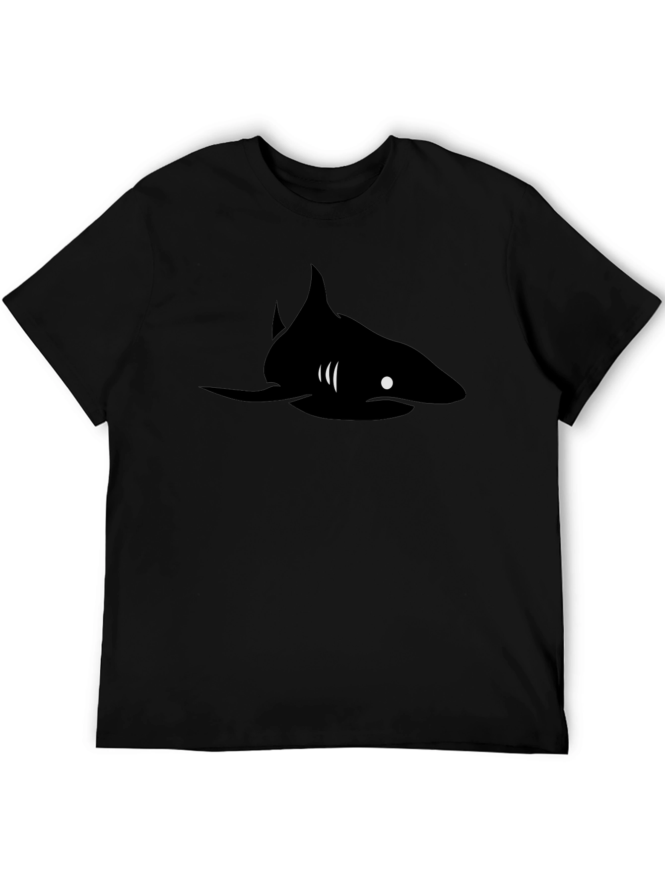 Black Shark Graphic Tee - Stylish Mens T-Shirt