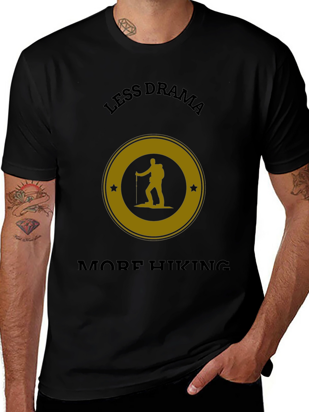 Less Drama More Hiking Graphic T-Shirt
