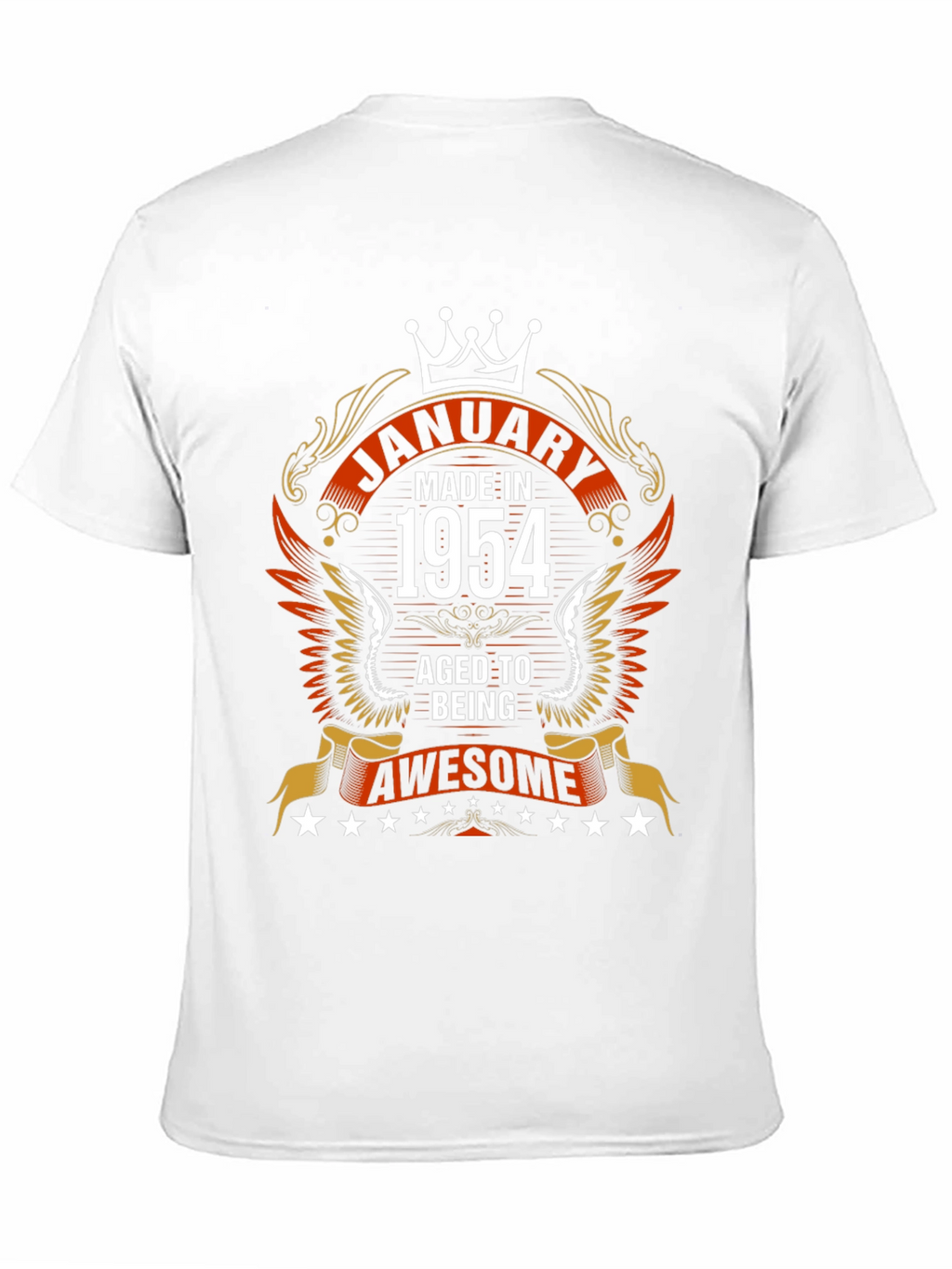 January 1954 Birthday T-Shirt - Aged to Awesome!