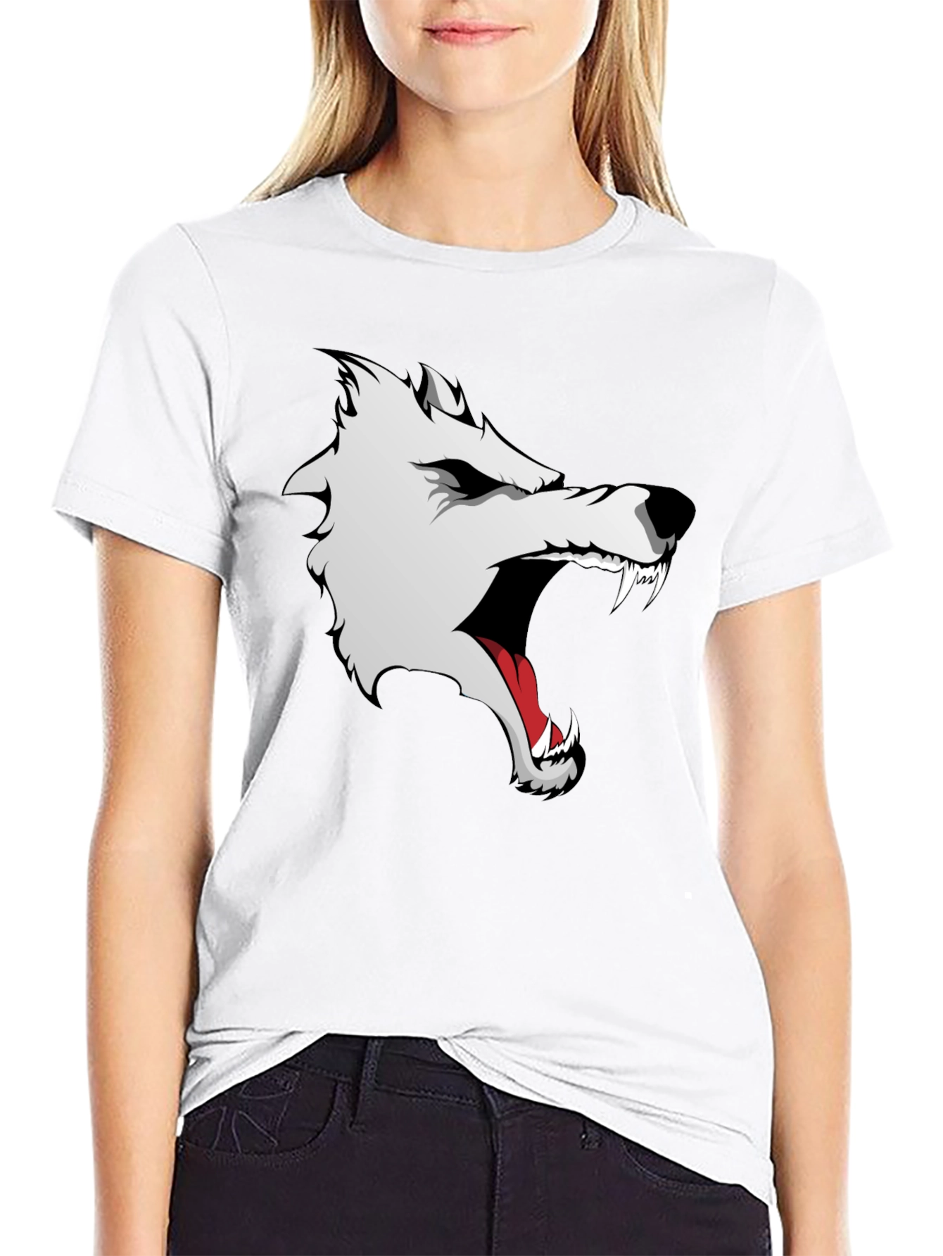 Black Wolf Graphic Tee - Fierce Style!