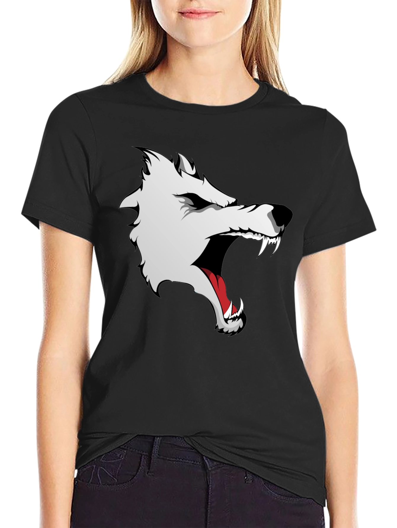 Black Wolf Graphic Tee - Fierce Style!