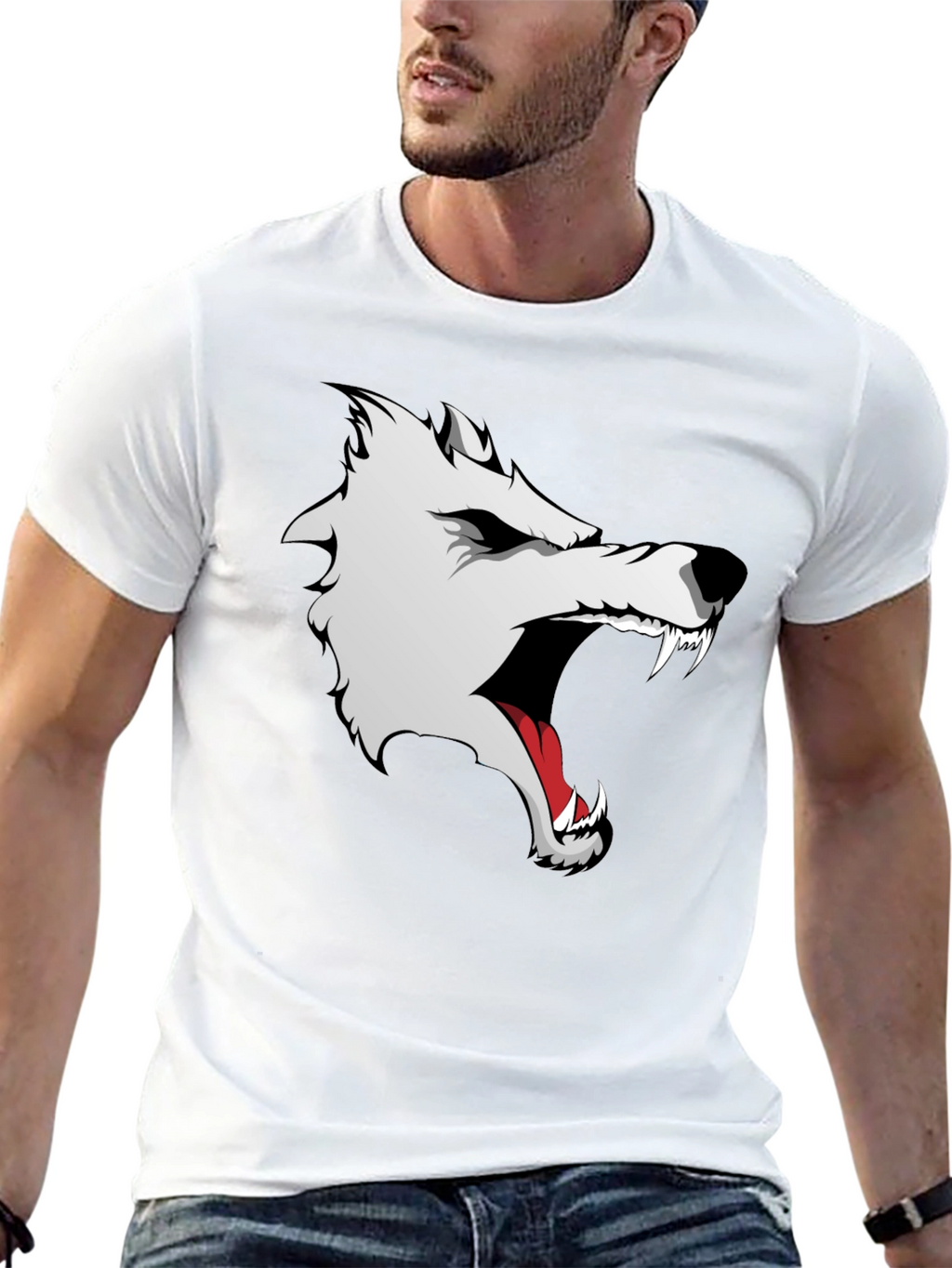 Black Wolf Graphic Tee - Fierce Style!