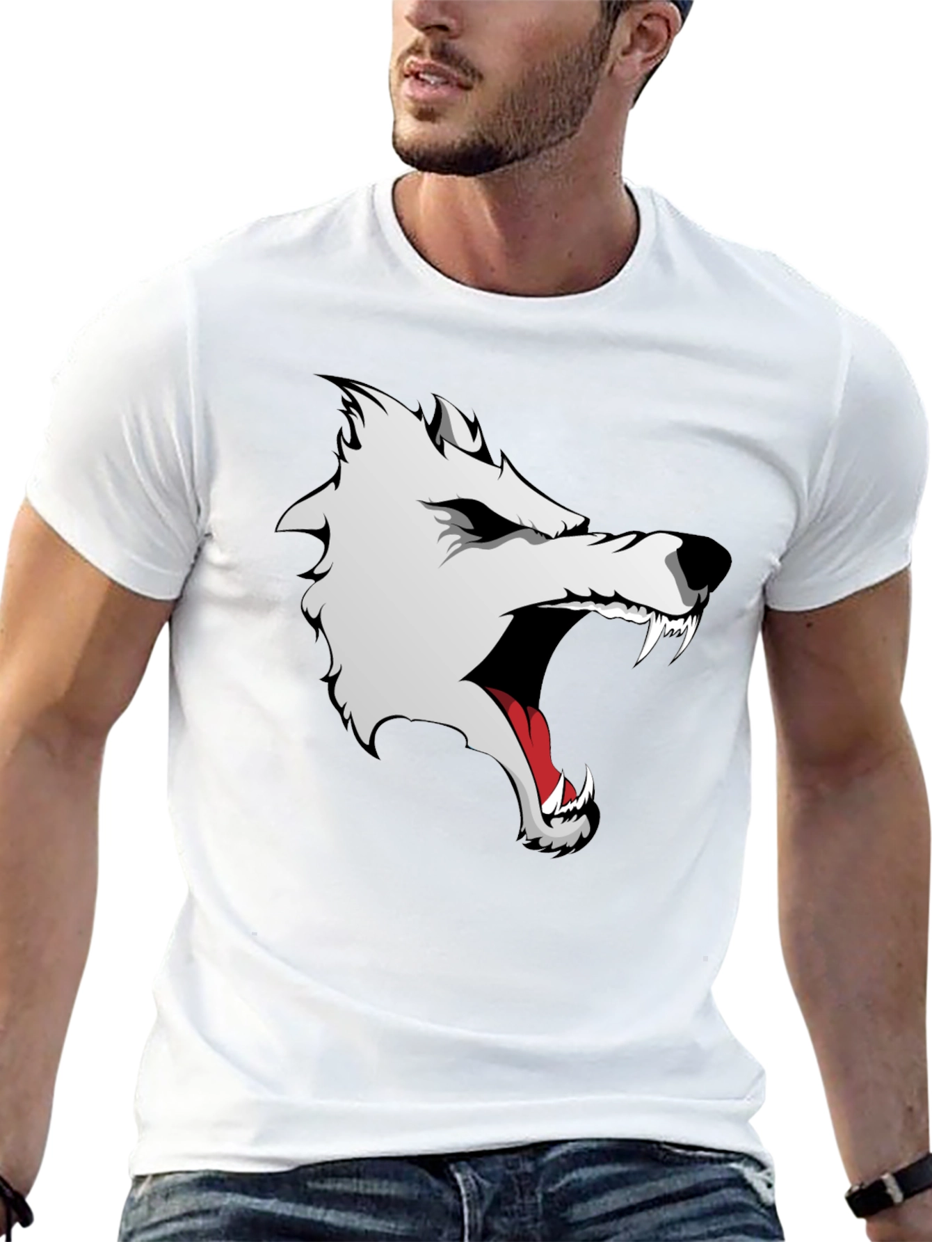 Black Wolf Graphic Tee - Fierce Style!
