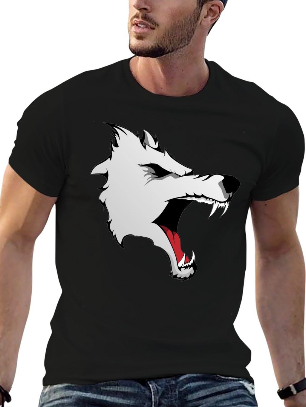 Black Wolf Graphic Tee - Fierce Style!
