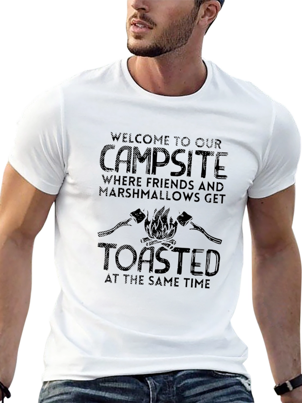 Campsite Marshmallow Toasted Graphic T-Shirt