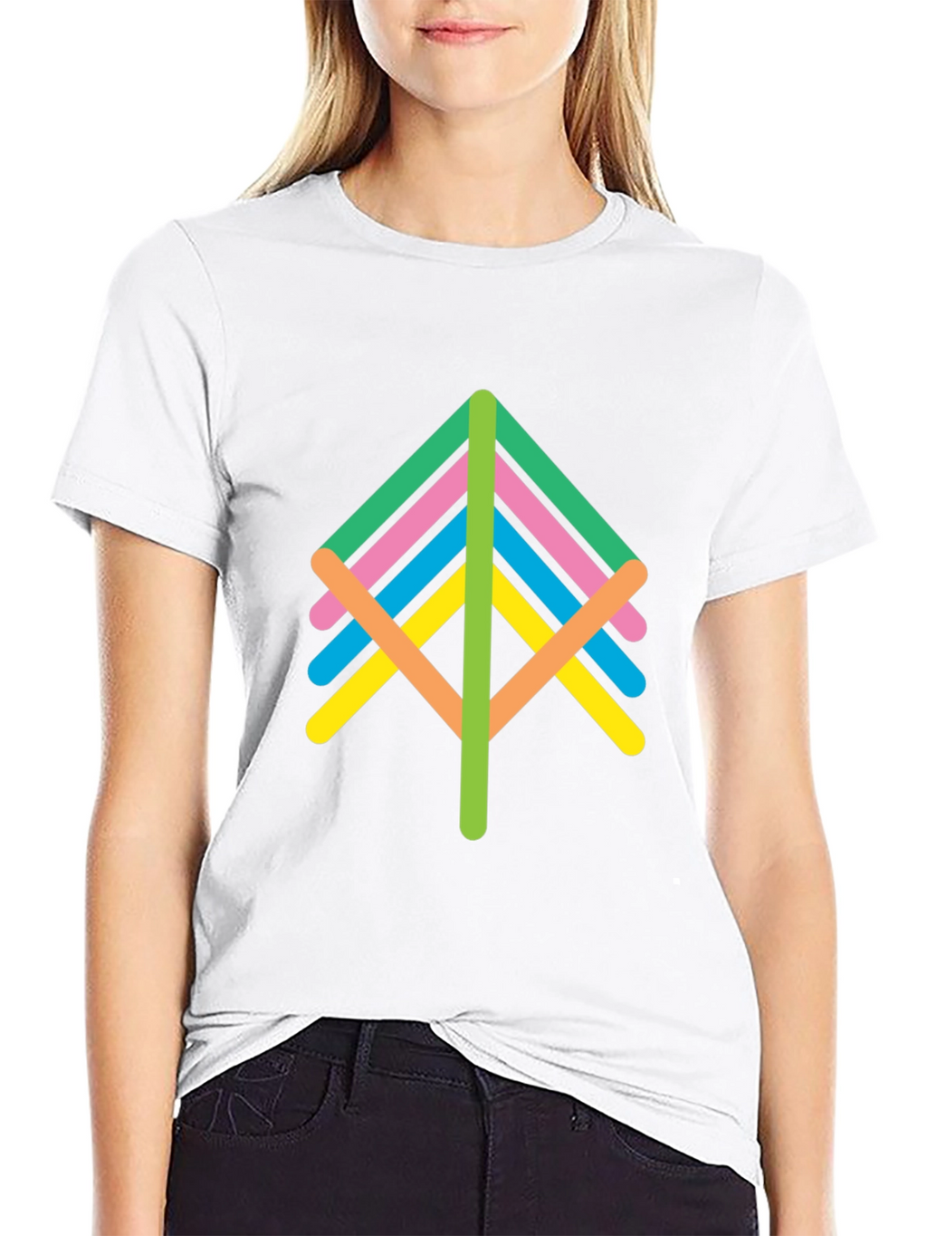 Abstract Tree Graphic Tee - Unisex Black T-Shirt