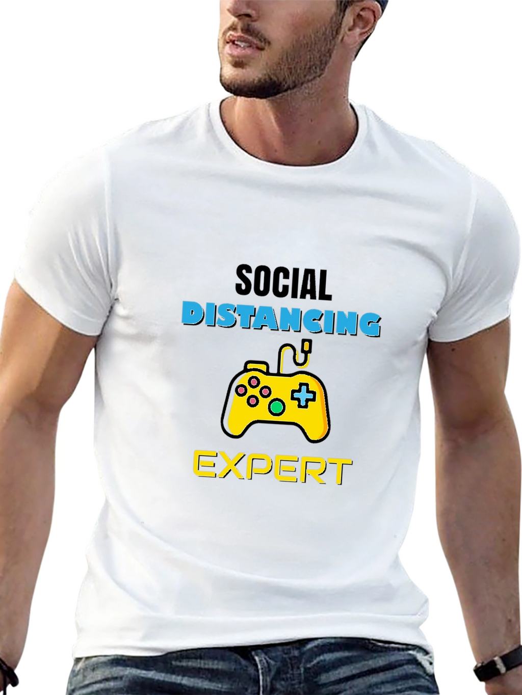 Social Distancing Expert Gamer T-Shirt