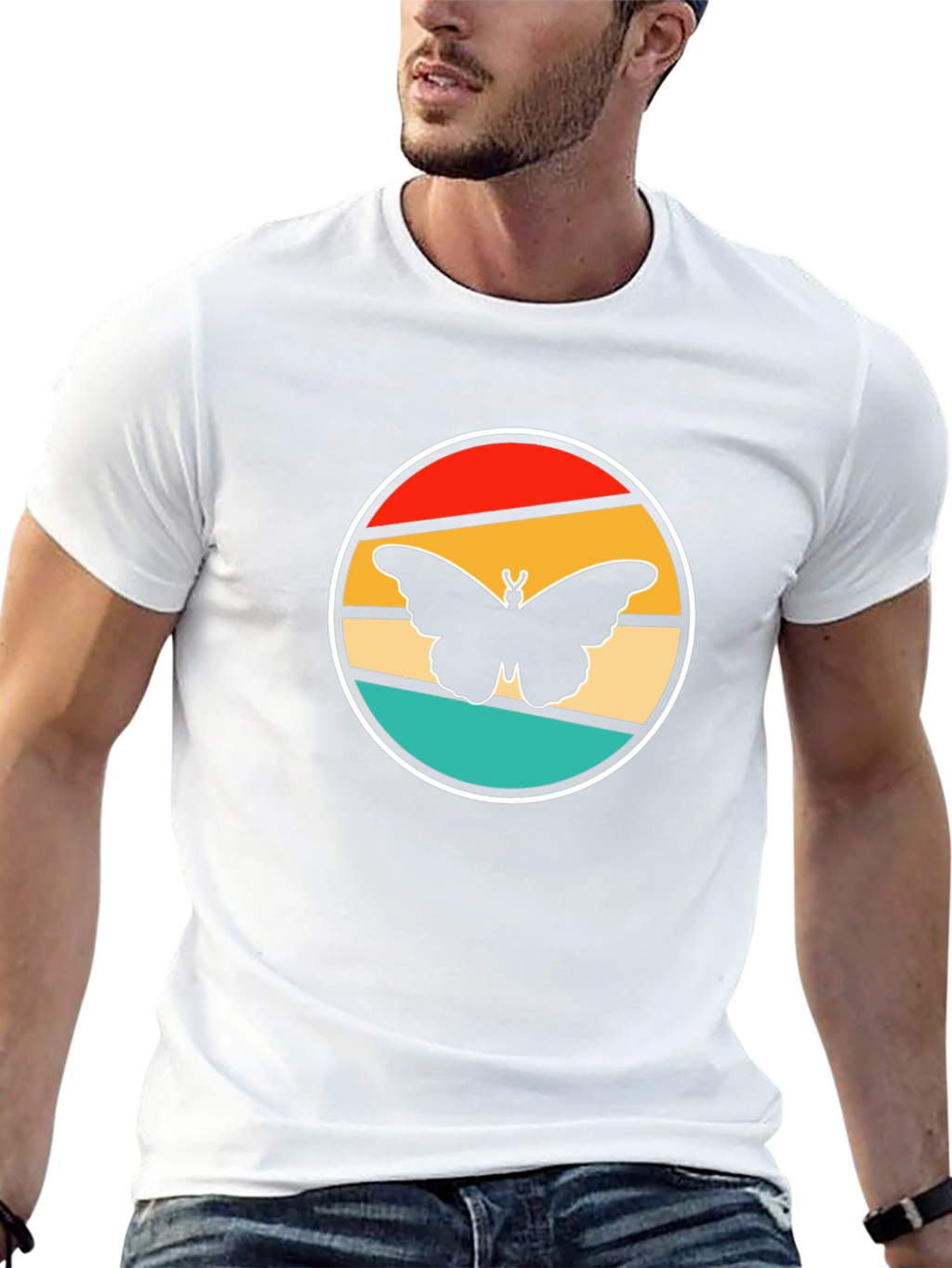 Retro Butterfly Graphic Tee - Stylish Comfort
