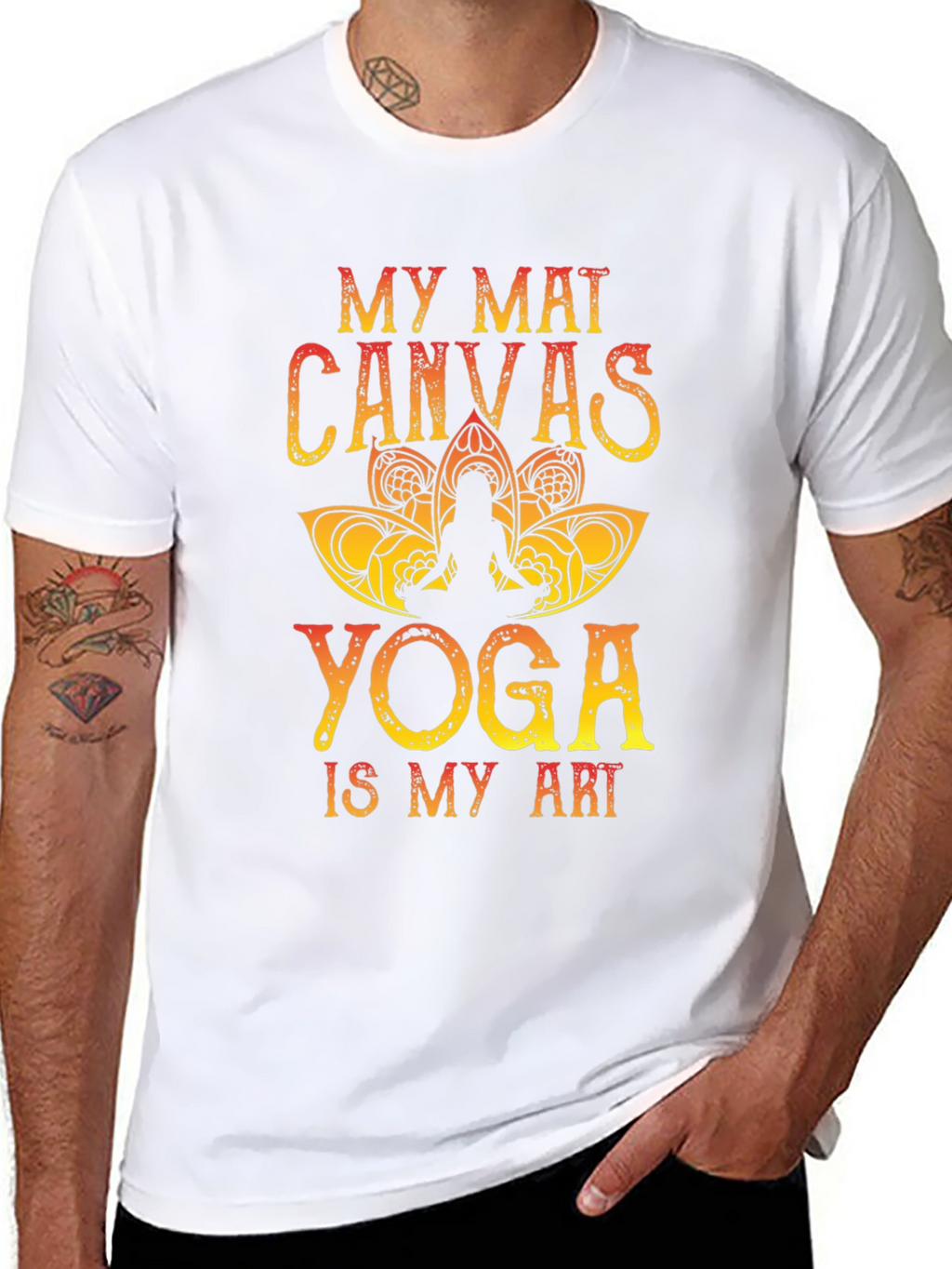 My Mat Canvas Yoga Art Tee