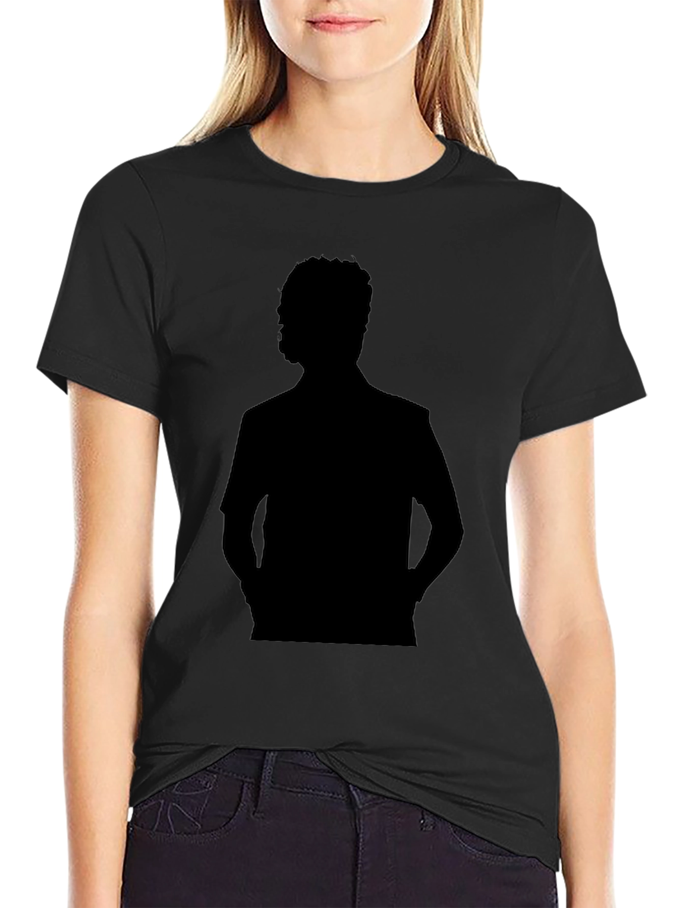 Silhouette Graphic Black T-Shirt - Stylish Casual Wear