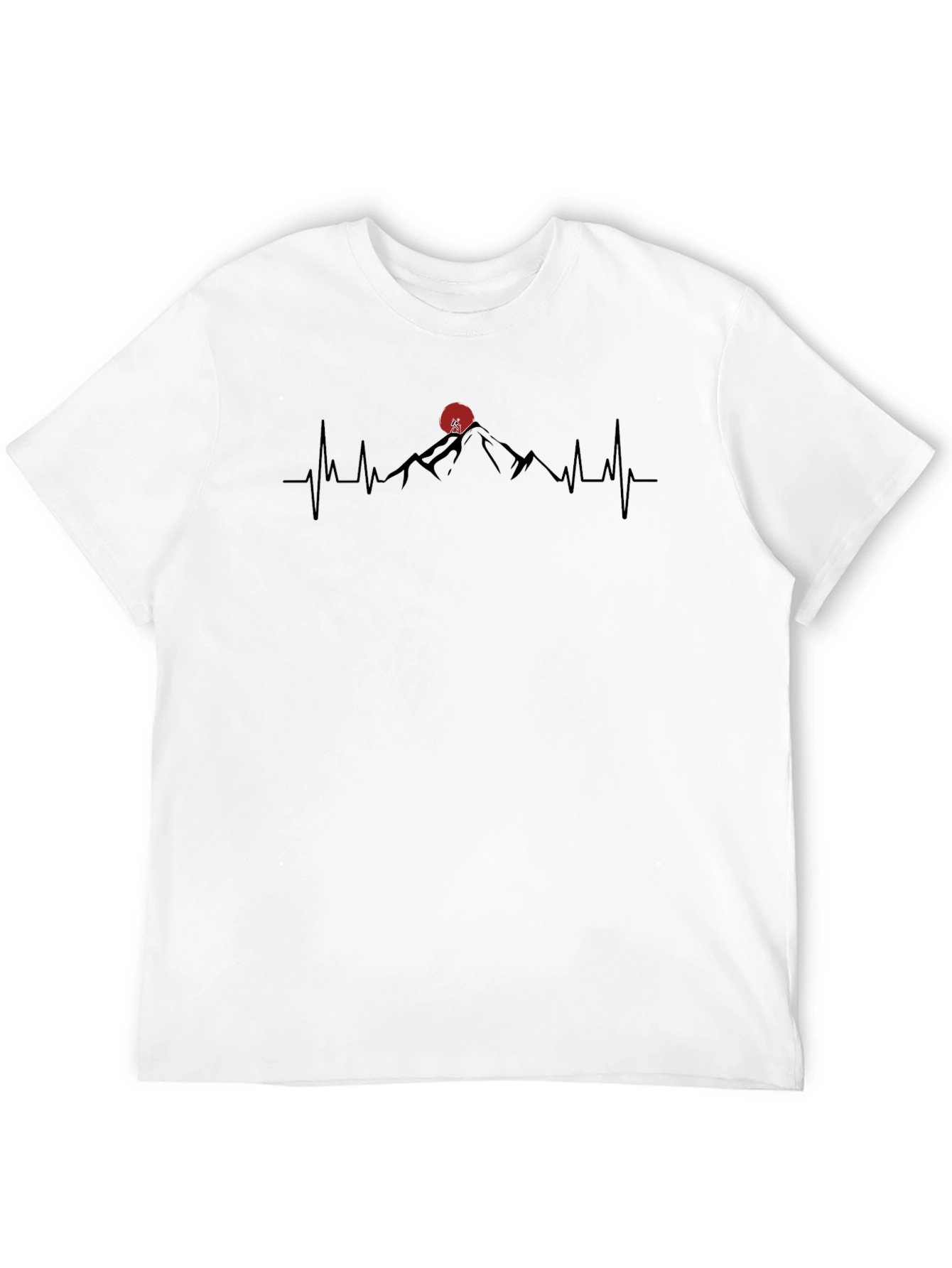 Mountain Heartbeat T-Shirt - Black Graphic Tee