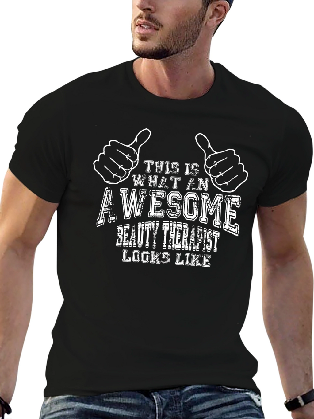 Awesome Beauty Therapist T-Shirt - Black