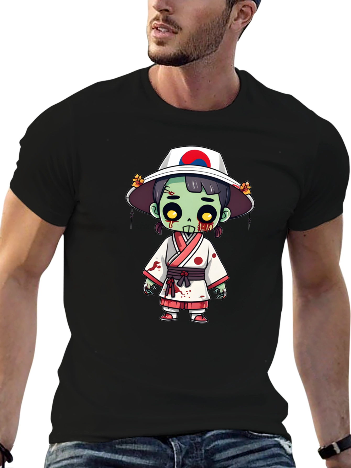 Zombie Girl T-Shirt - Spooky Korean Style