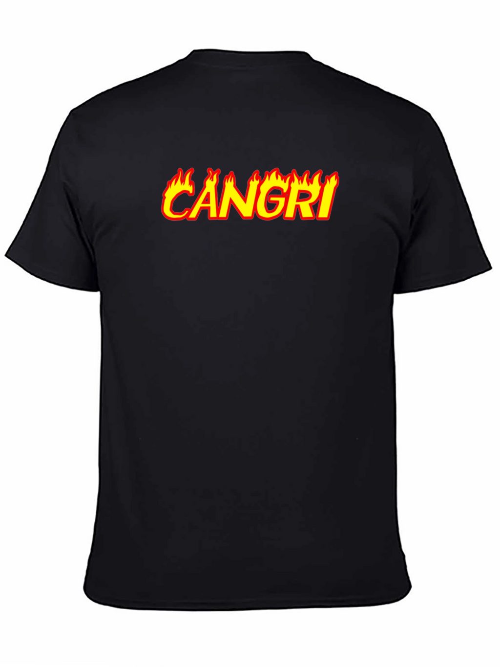 CAN GRI Flame Graphic Black T-Shirt