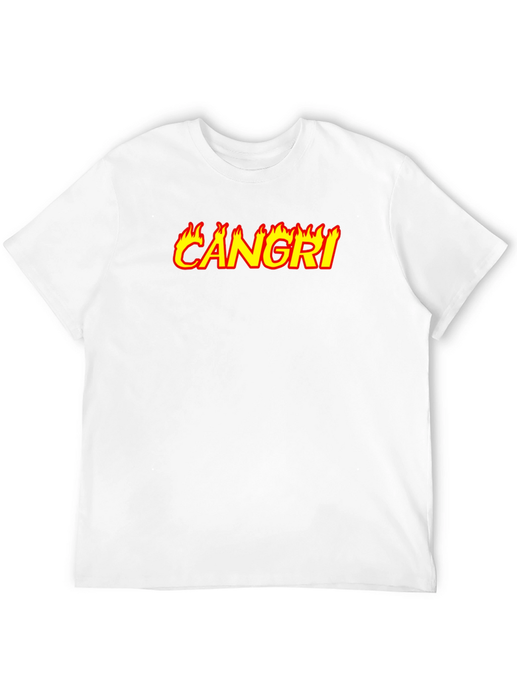 CAN GRI Flame Graphic Black T-Shirt