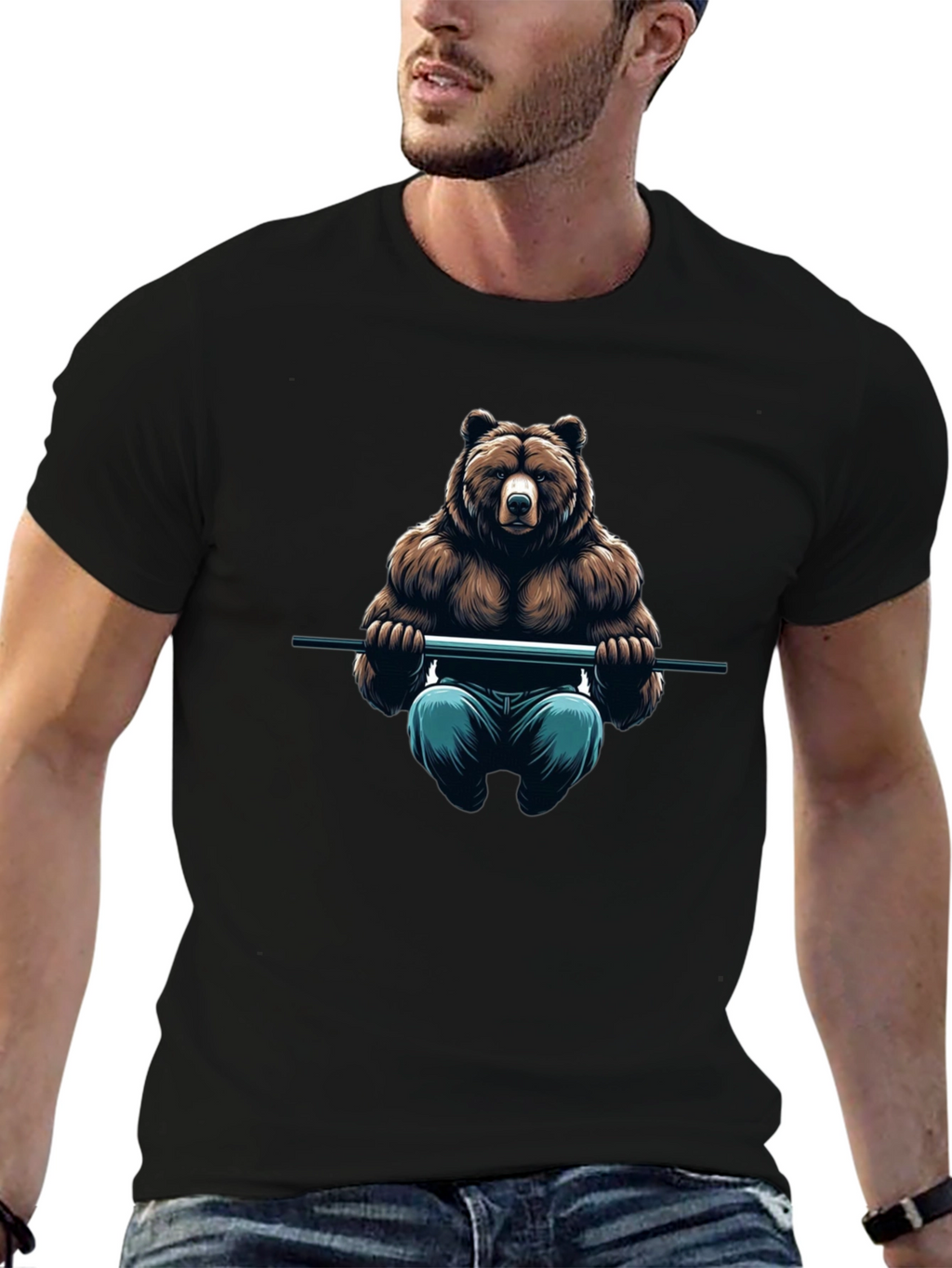 Bear Lifting T-Shirt - Gym Animal Tee