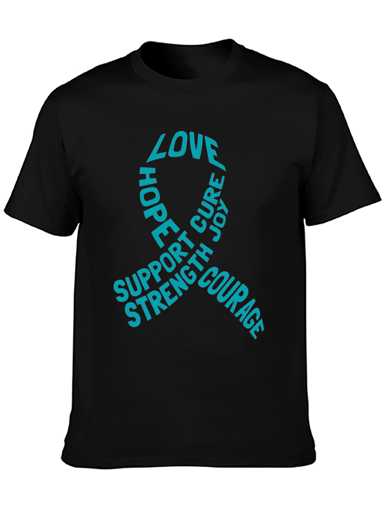 Love Hope Cure T-Shirt - Support Strength Courage