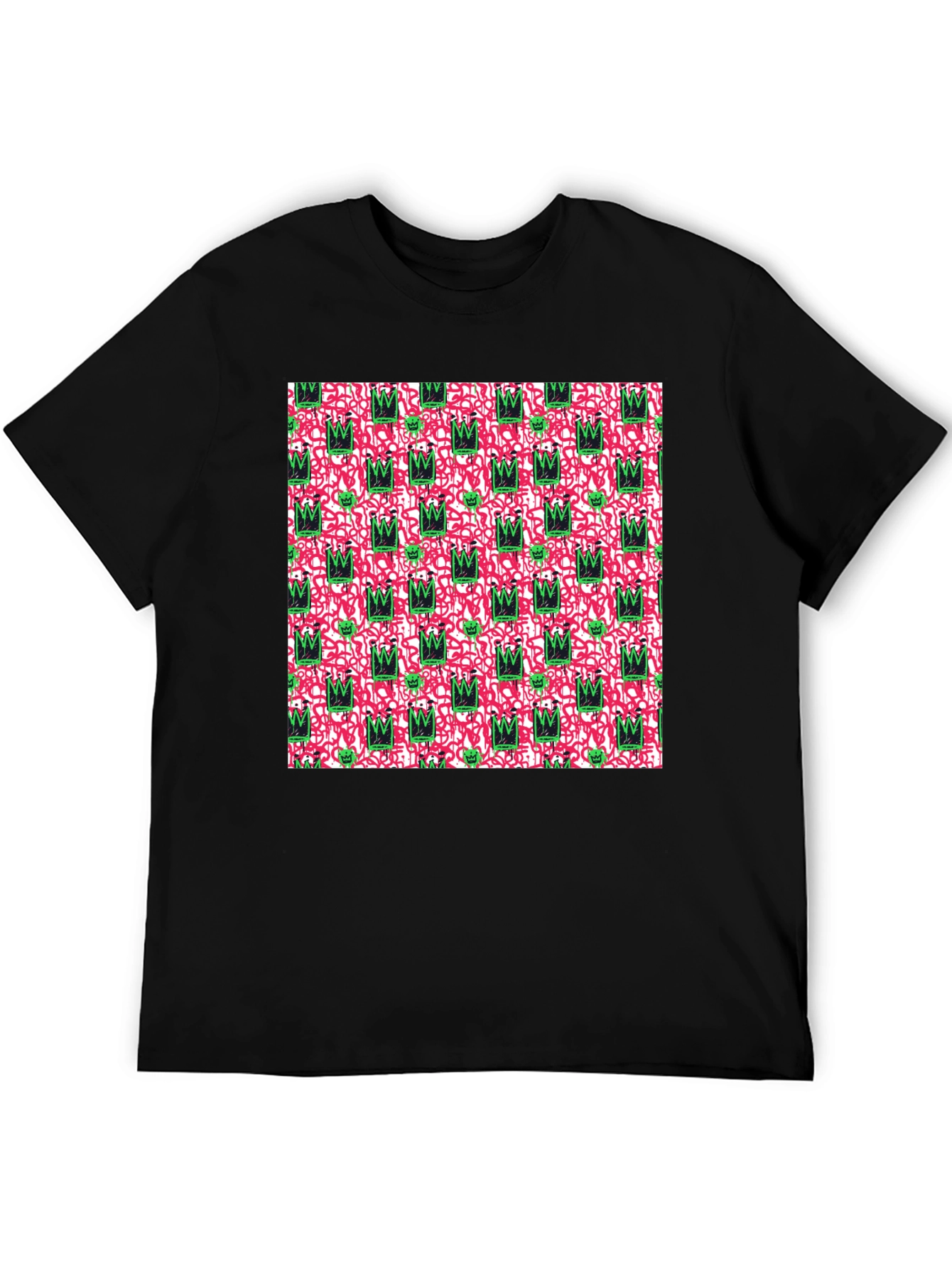 Abstract Crown Graphic Tee - Funky Style