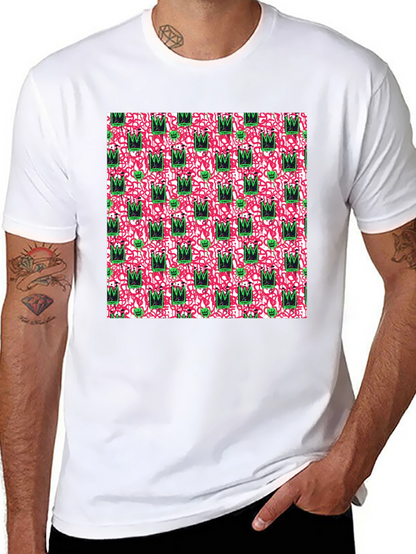 Abstract Crown Graphic Tee - Funky Style
