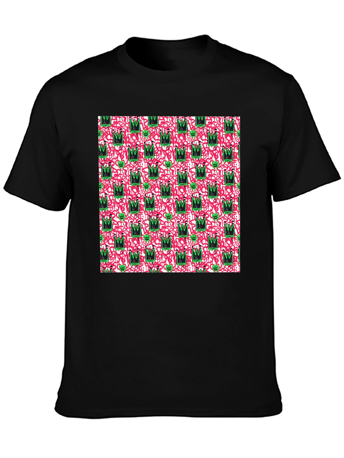 Abstract Crown Graphic Tee - Funky Style