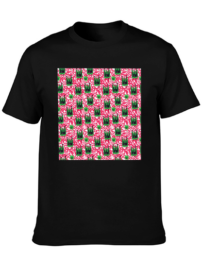 Abstract Crown Graphic Tee - Funky Style