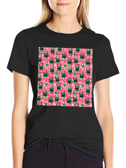 Abstract Crown Graphic Tee - Funky Style