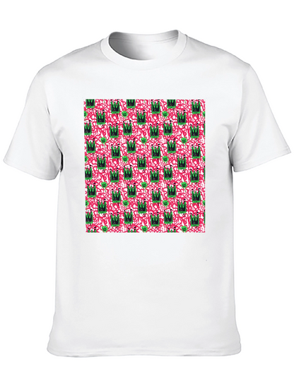 Abstract Crown Graphic Tee - Funky Style