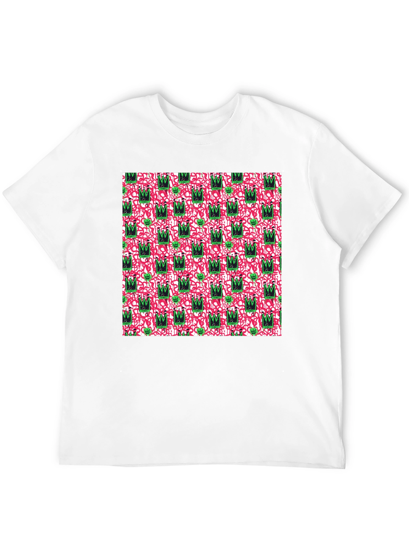 Abstract Crown Graphic Tee - Funky Style