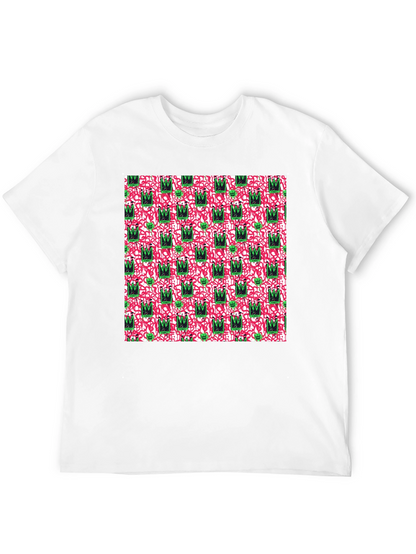 Abstract Crown Graphic Tee - Funky Style