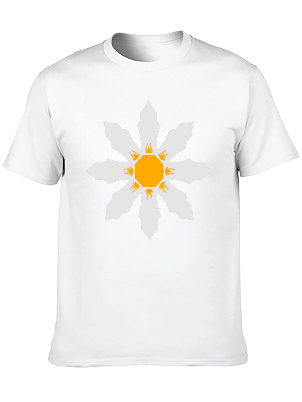 Geometric Starburst Mens Black T-Shirt