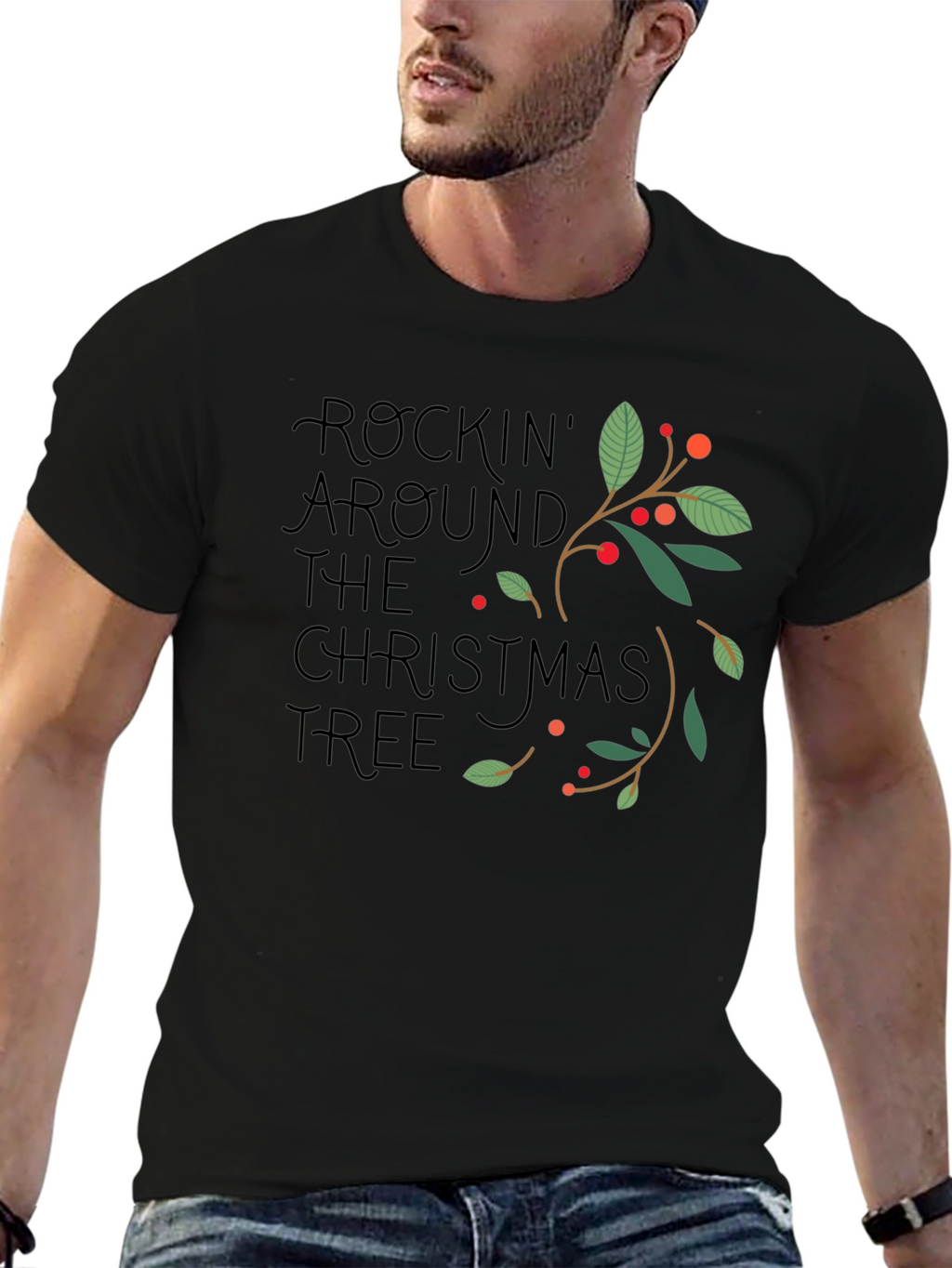 Rockin Around the Christmas Tree Graphic T-Shirt