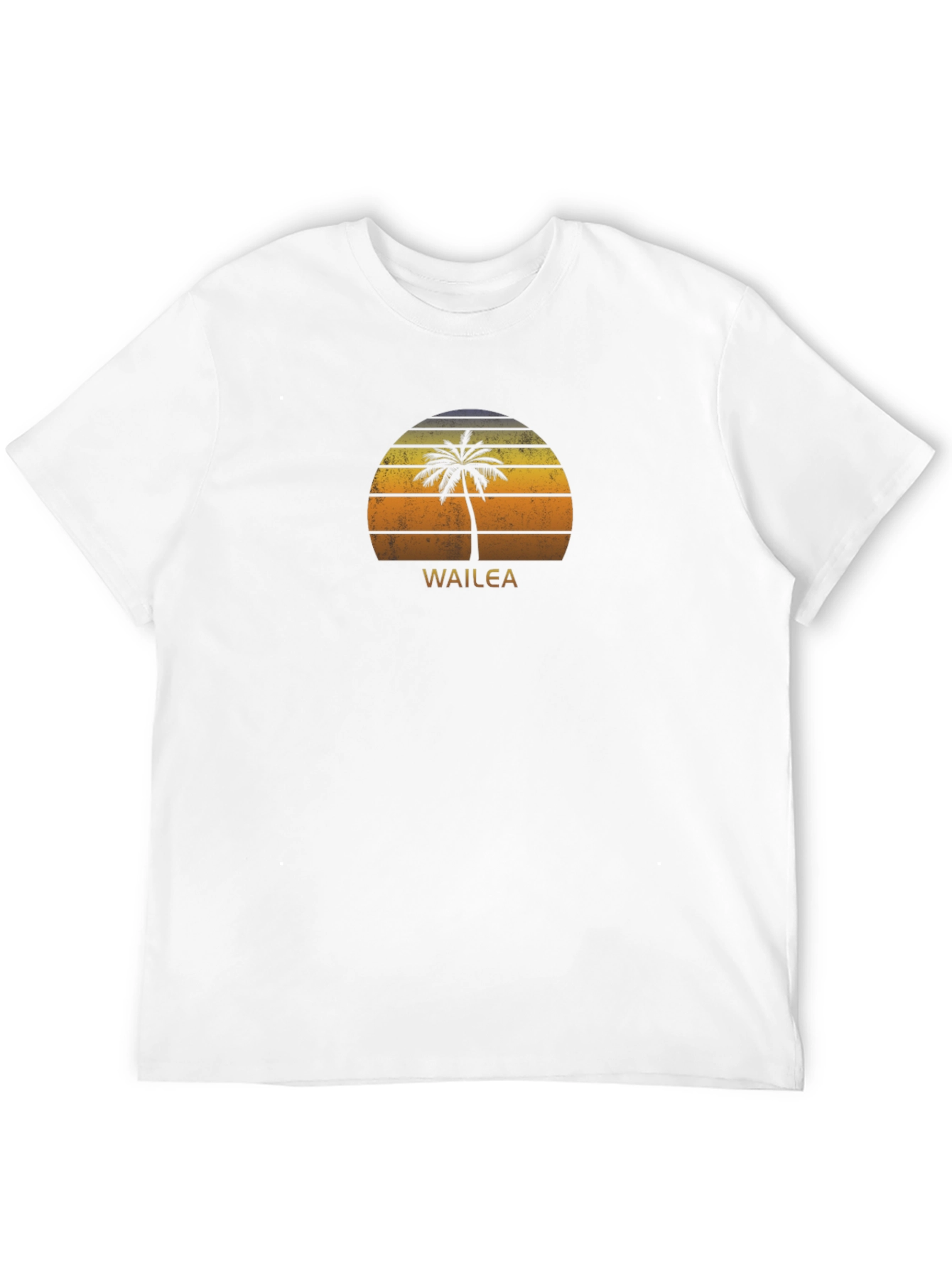 Wailea Palm Tree Sunset Graphic Tee - Black