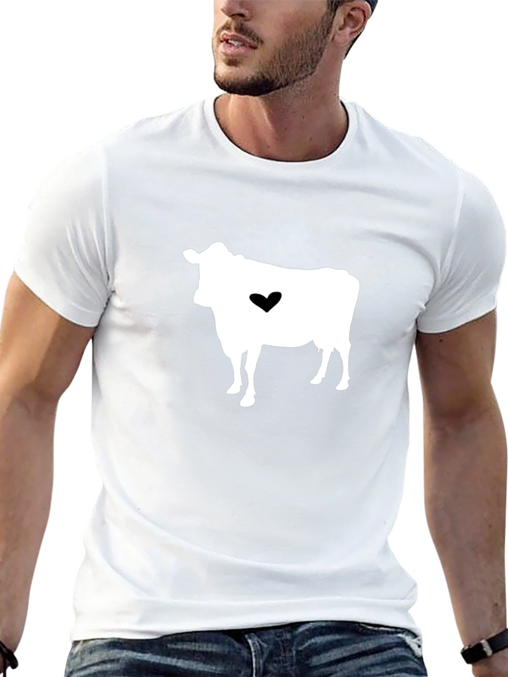Cow Heart Graphic T-Shirt - Black Casual Tee