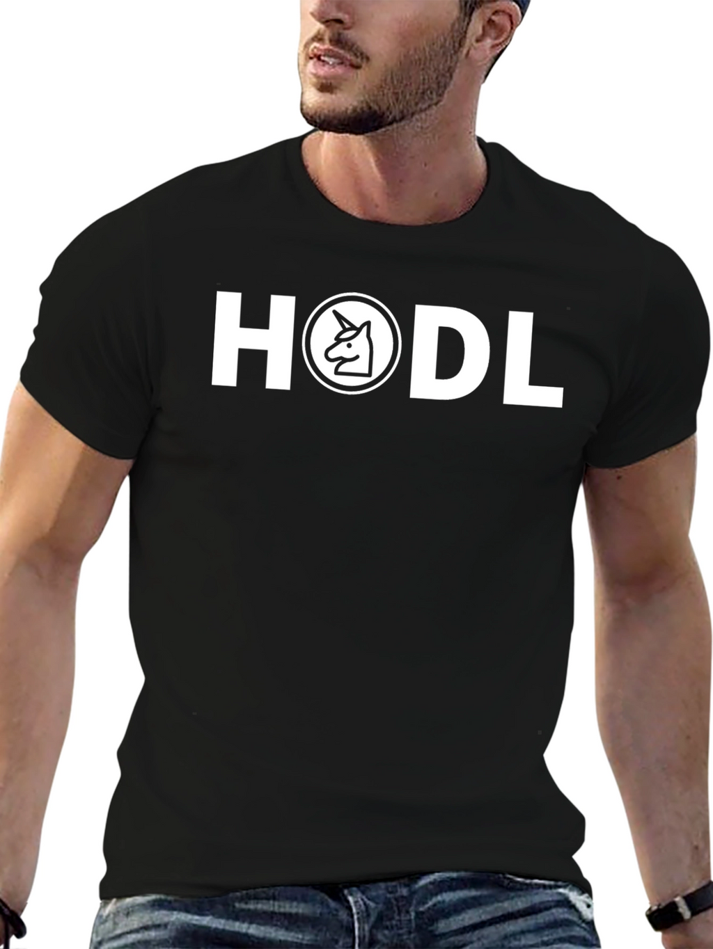 HODL Unicorn Crypto T-Shirt - Black