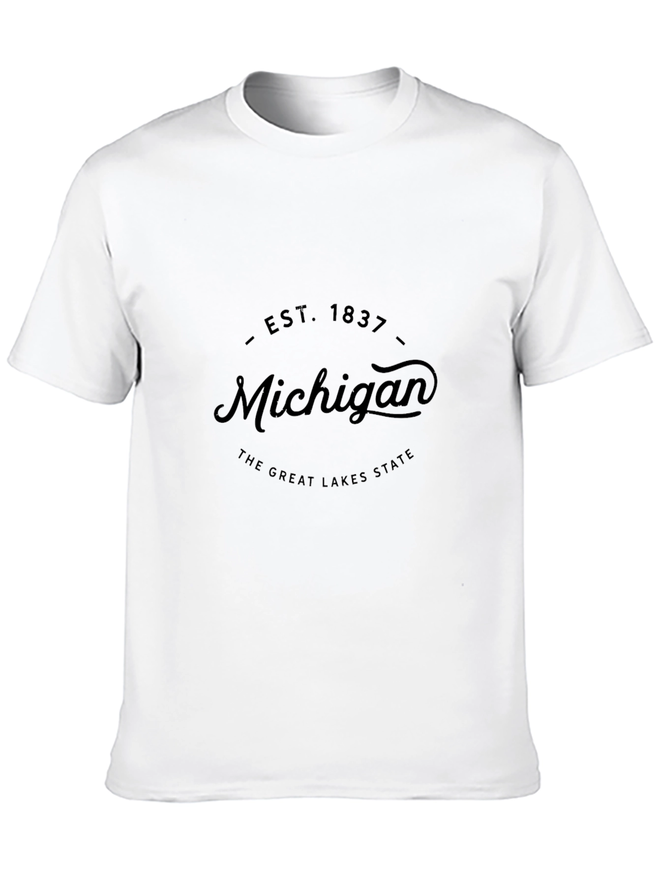 Michigan Est. 1837 Great Lakes State Black T-Shirt