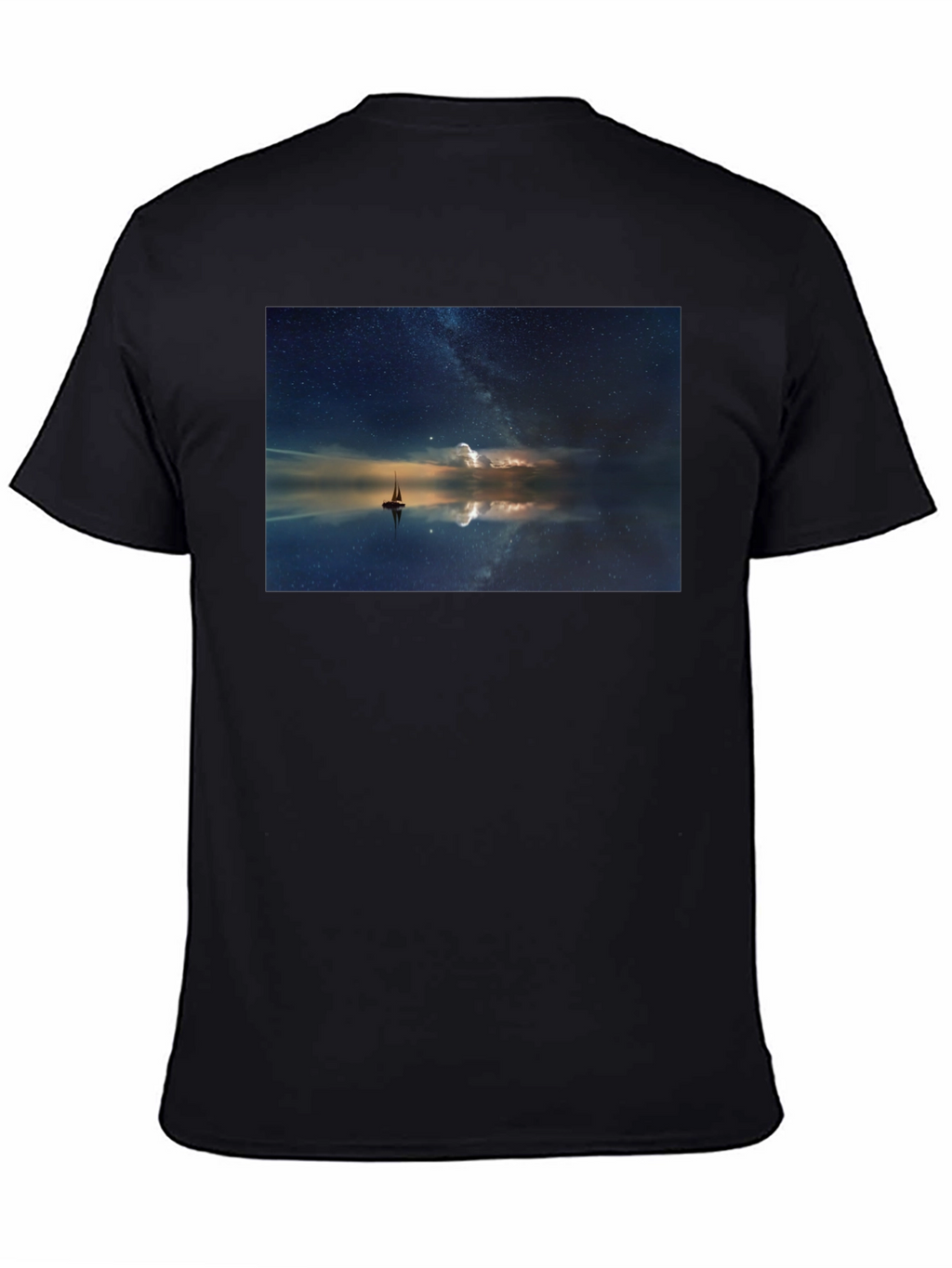 Night Sky Boat Graphic Tee - Unisex